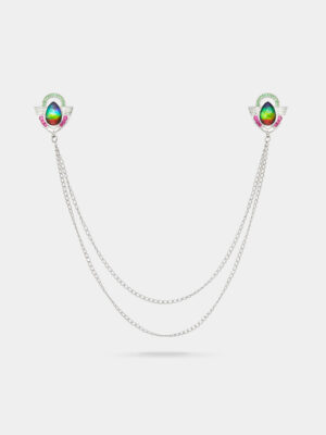 Amun-Ra Realeaux Ammolite Dual Chain Brooch