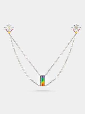 Amun-Ra Spring Ammolite Dual Chain Brooch