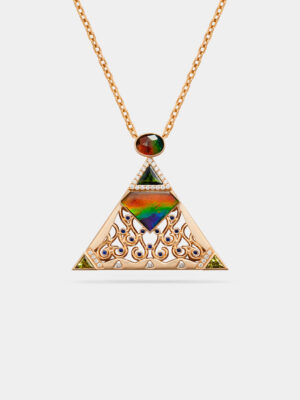 Five Elements: Fire Ammolite Pendant