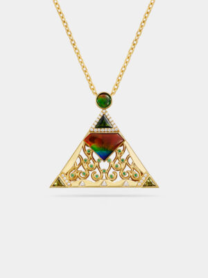 Five Elements: Fire Ammolite Pendant