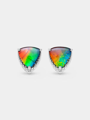 Cleo Reuleaux Ammolite Stud Earrings