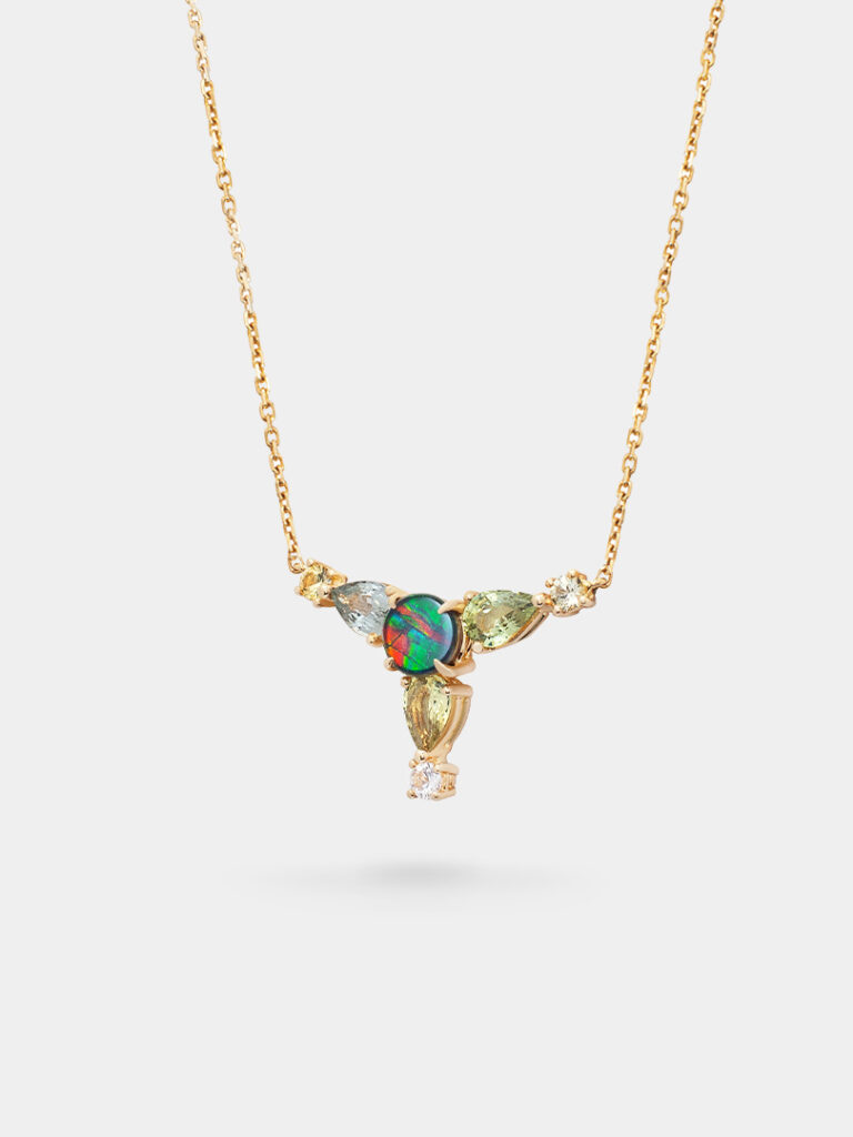Cleo Trillium Ammolite Necklace