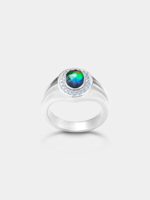 Diem Classic Ammolite Signet Ring