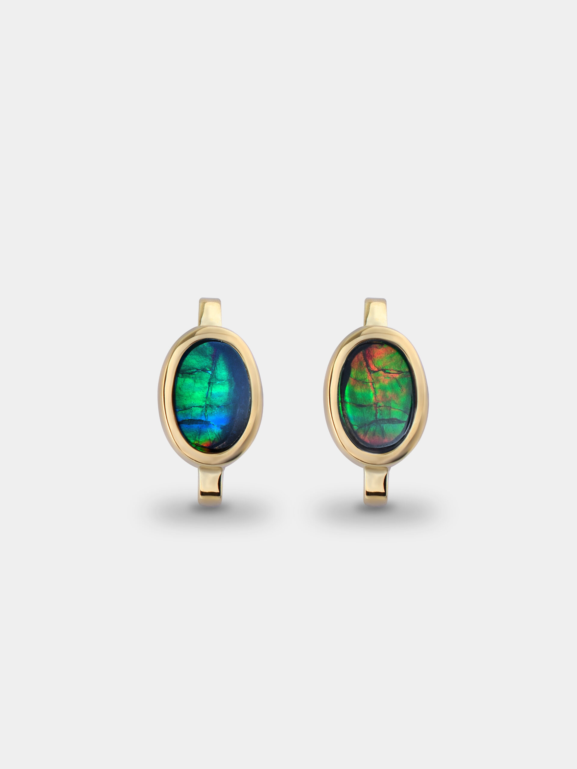 Everglow Cuff Ammolite Stud Earrings