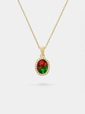 Diem Vintage Oval Ammolite Pendant