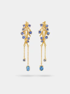 Cora Vogue Multi-Gems Drop Earrings