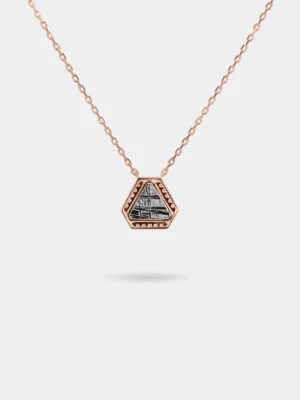 HEXAGON MUONIONALUSTA METEORITE PENDANT
