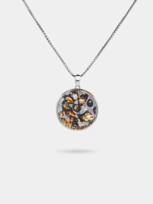 ROUND SERICHO METEORITE PENDANT 22