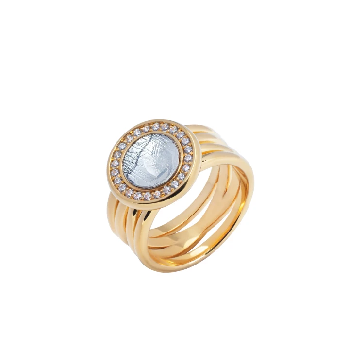 <strong>Sleek Vintage</strong> Muonionalusta Meteorite Wrap Ring