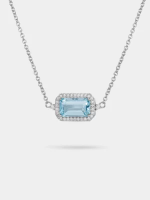 Glow Aquamarine Necklace 019