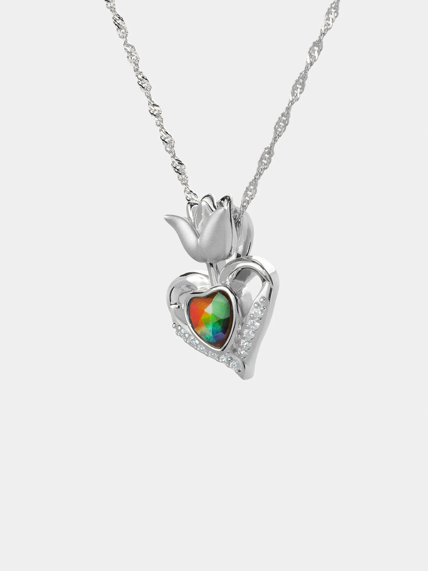Amour Fleur Ammolite Pendant 153