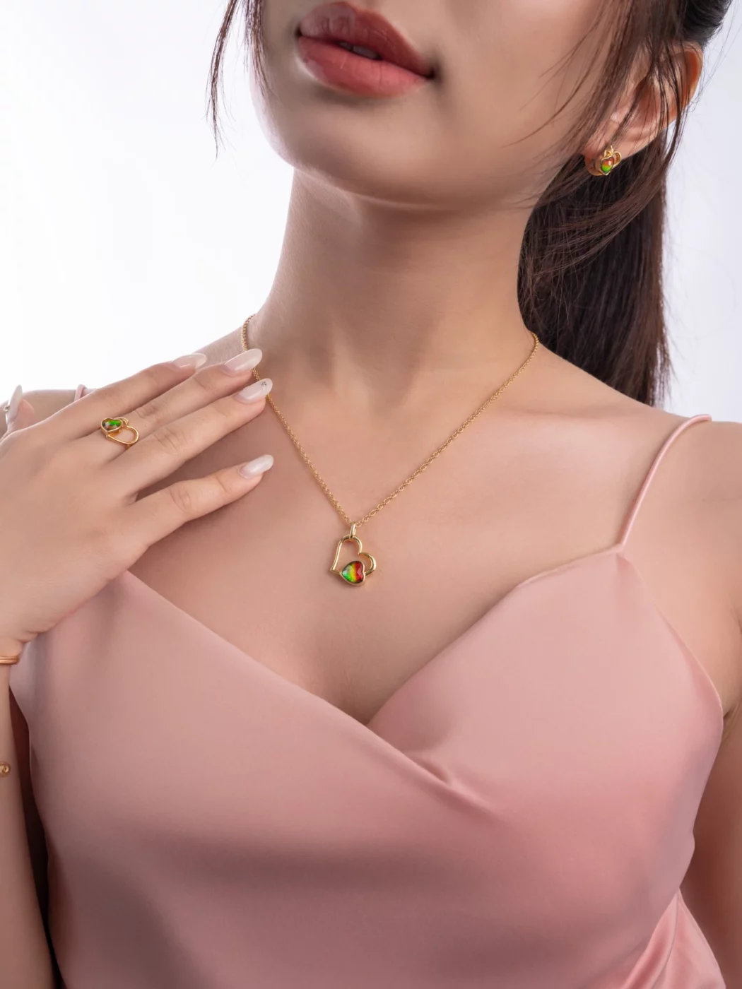 Amour Fleur Ammolite Pendant 155