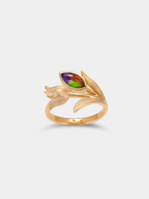 Amour Fleur Ammolite Ring 045