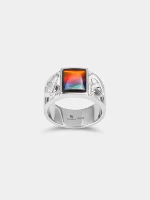 Amour Fleur Ammolite Ring 046