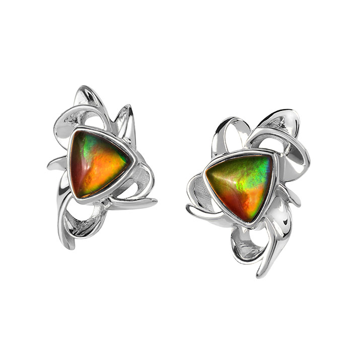 <strong>Amour Bloom</strong>Ammolite Stud Earrings 037