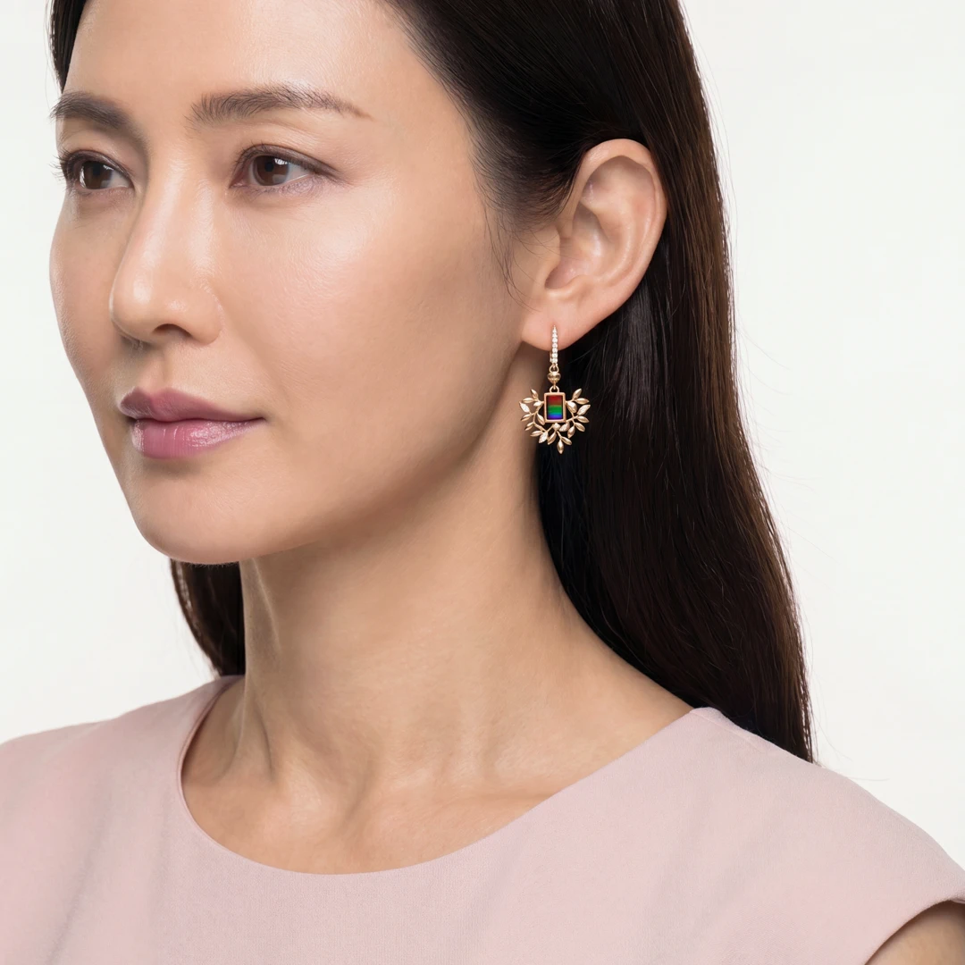 Vida Ammolite Drop Earring 049