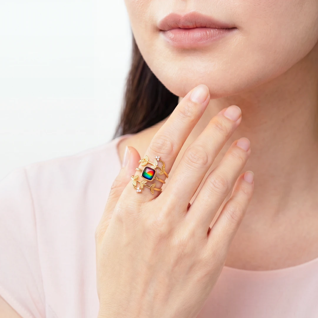 VIDA AMMOLITE RING 056